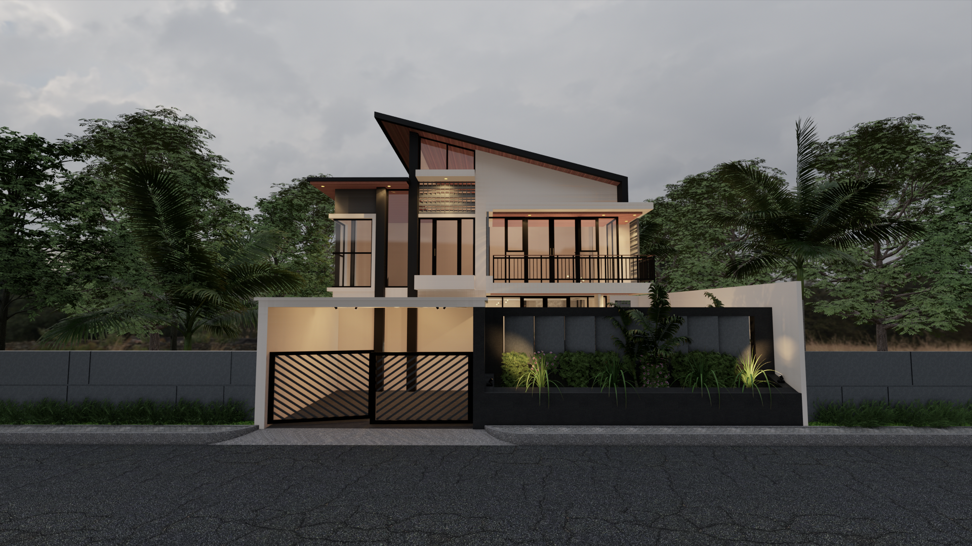 Desain Modern Tropis Kontemporer